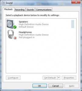 Windows 7 manage sound devices