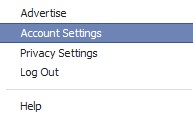 facebook account settings
